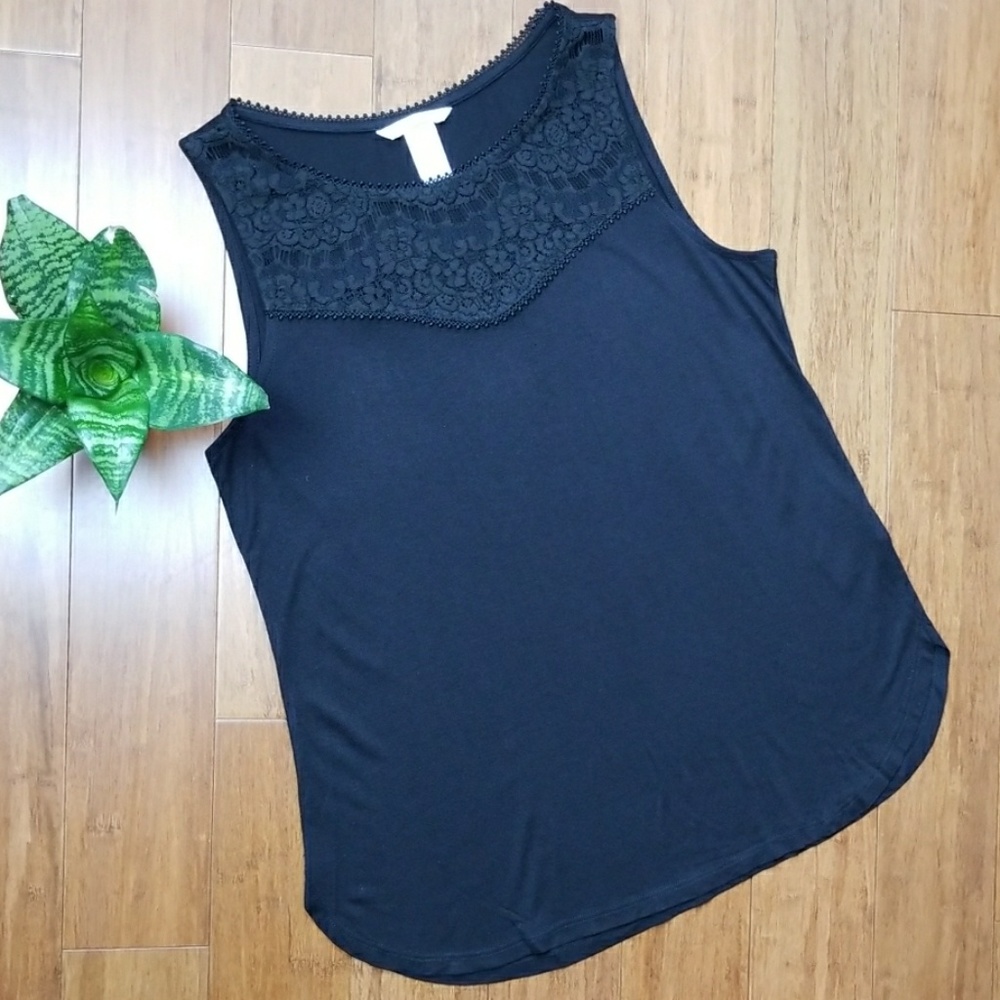 NEW - H&M - Lace Tank Top - Sleveless Shirt